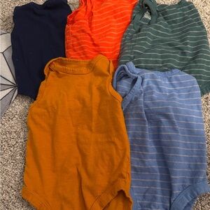 Set of 5 3M carters sleeveless onesies